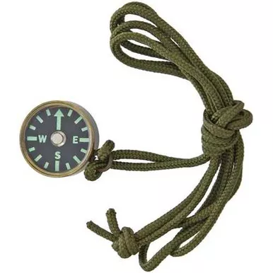 Combat Ready Antique Brass Compass with Neck Lanyard