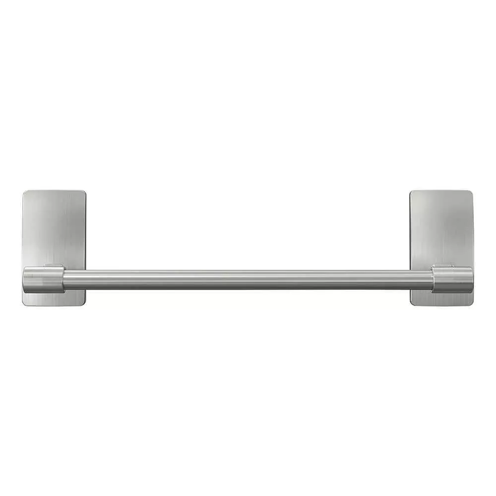 Command Bath 9” Hand Towel Bar, Satin Nickel