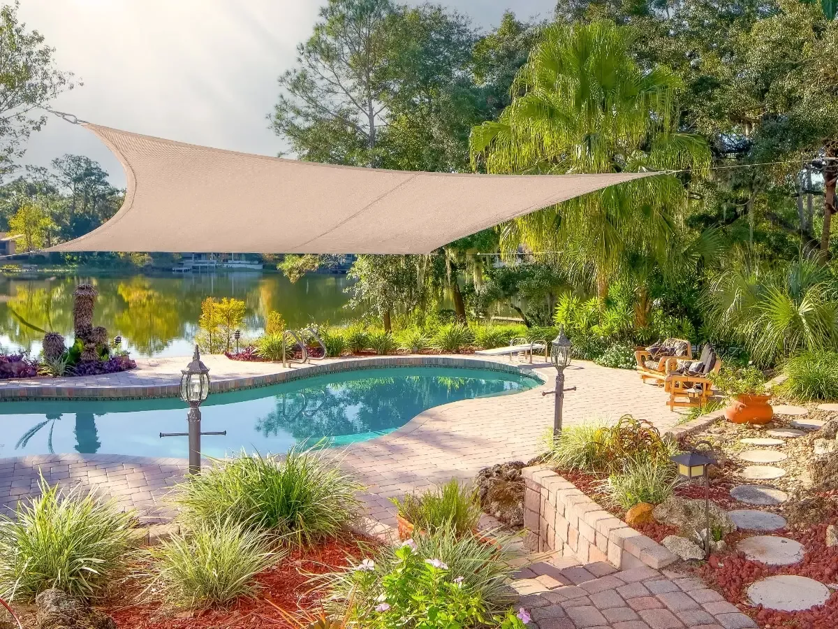Coolaroo Coolhaven 12 ft Square Shade Sail for Outdoor UV Protection