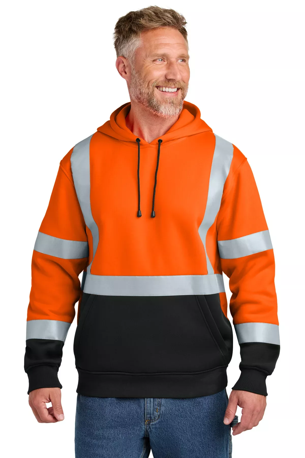 CornerStone Men’s ANSI 107 Class 3 Heavy-Duty Fleece Pullover Hoodie CSF301