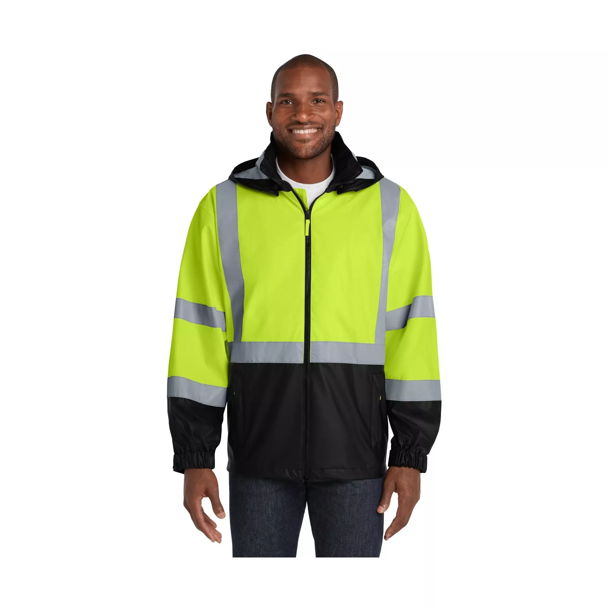 CornerStone Men’s ANSI 107 Class 3 Safety Windbreaker