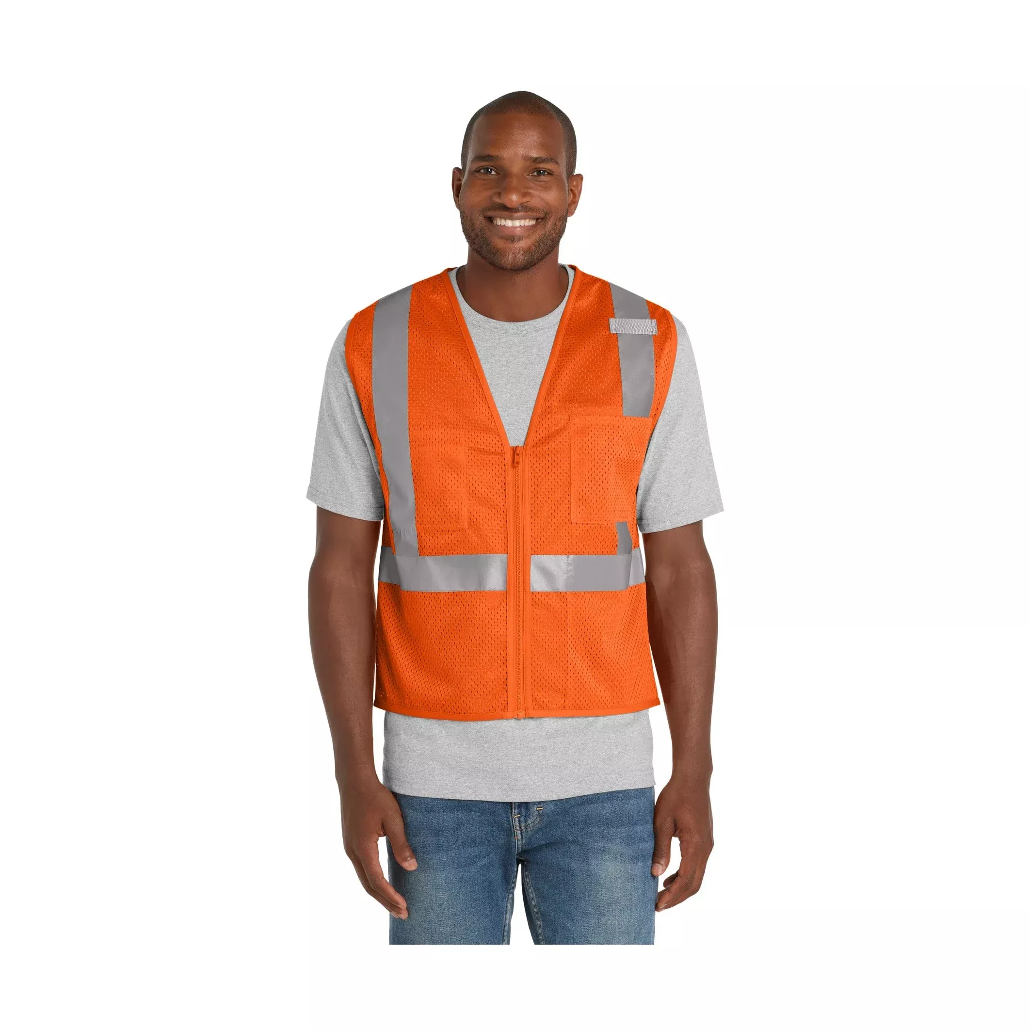 CornerStone Men’sANSI 107 Class 2 Mesh Zippered Vest