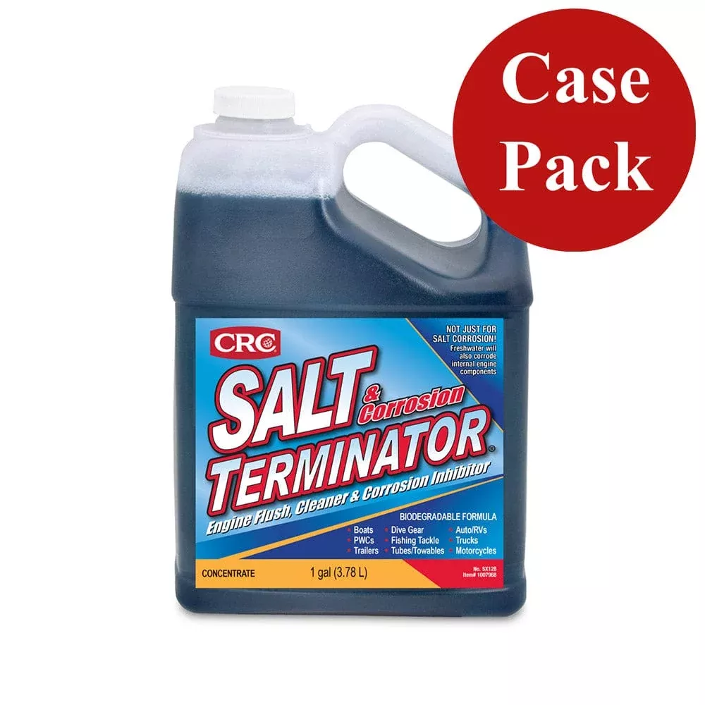 CRC SX128 Salt Terminator Engine Flush, Cleaner & Corrosion Inhibitor – 1 Gallon *Case of 6