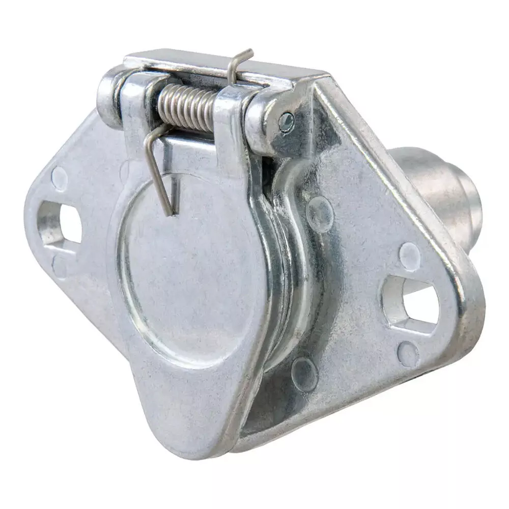CURT 58071 4-Way Round Connector Socket, Vehicle Side