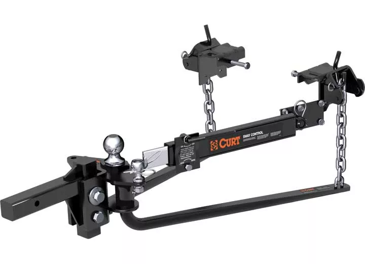 Curt Round Bar Weight Distribution Hitch With Lubrication, Sway Control (8-10k)• 17062