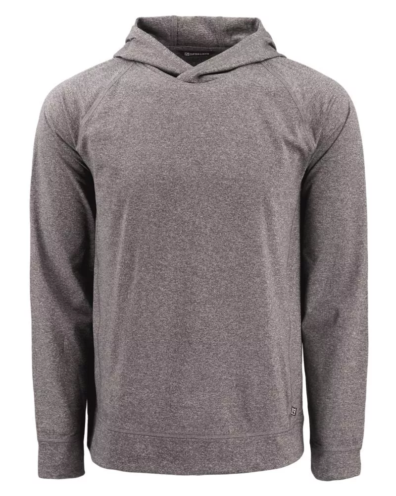 Cutter & Buck Men's Adapt Recycled Soft Knit Stretch Heathered Hooded Pullover
