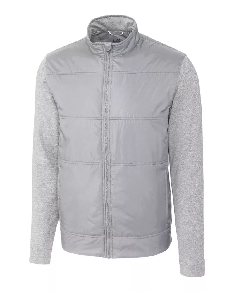 Cutter & Buck Men’s Stealth Recycled Hybrid Quilted Windbreaker Jacket