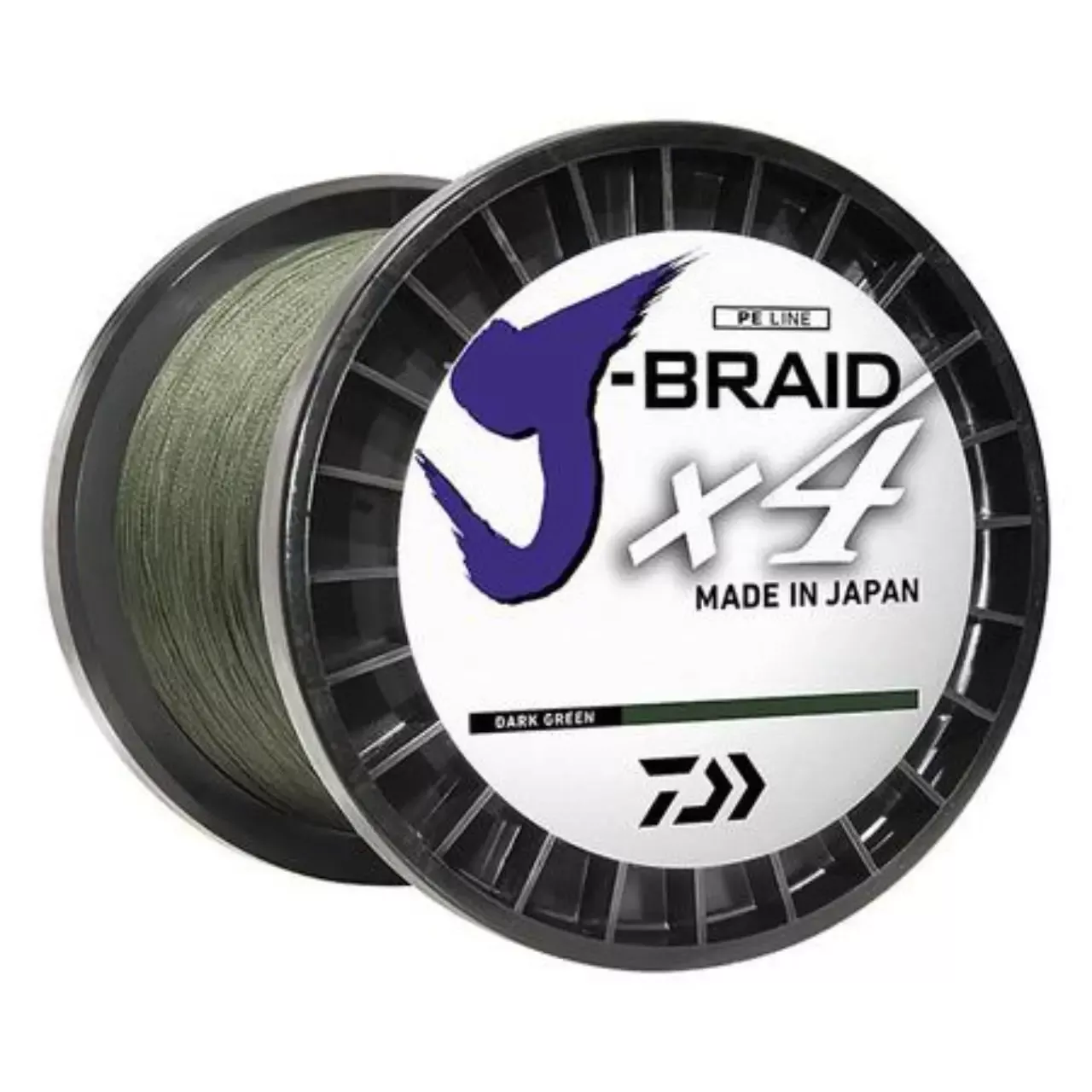 Daiwa J-Braid X4 Braided Line-Dark Green-10 lb.