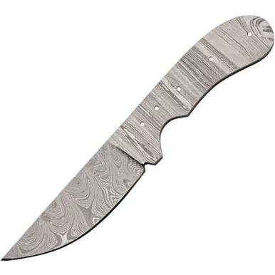Damascus Straight Back Knife Blade Blank 8 Inch