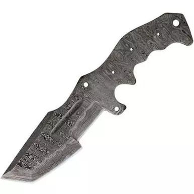 Damascus Tanto Chopper Knife Blade Blank