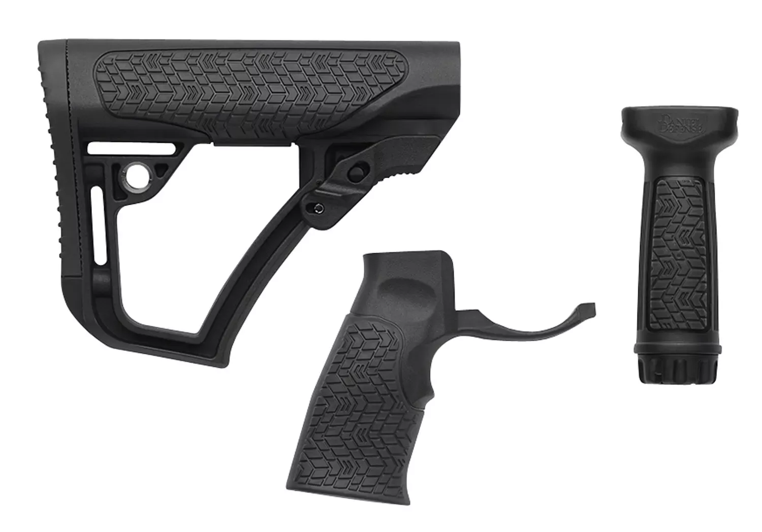 Daniel Defense Buttstock Pistol Grip Vertical Foregrip Combo Black