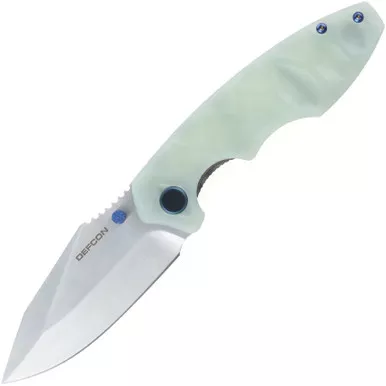 Defcon Linerlock Jade Sculpted G10 Handle Folding Knife