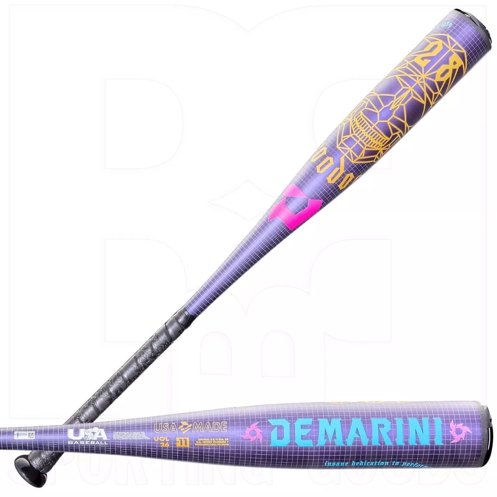 DeMarini Voodoo One USA Alloy Metal Baseball Bat 2 5/8" (-11)