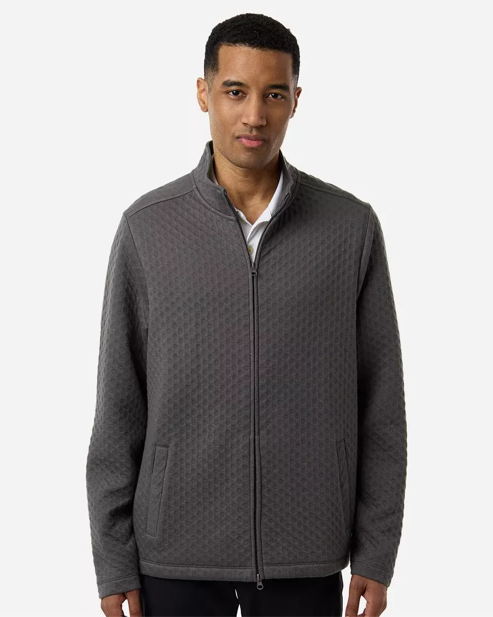 Devon & Jones Men’s Berkley Textured Full-Zip Jacket