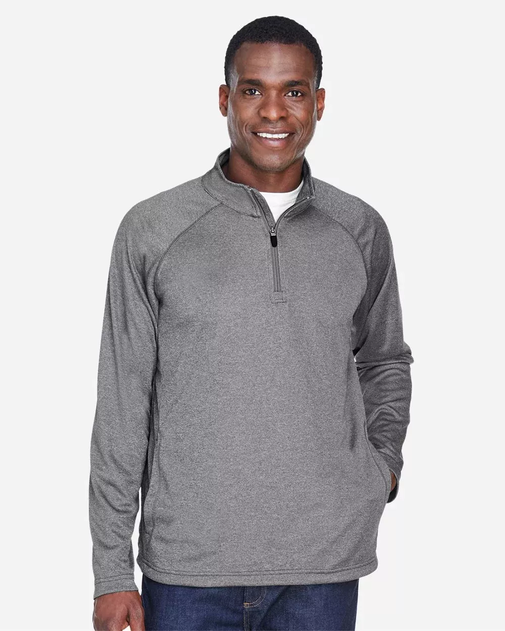 Devon & Jones Men's Stretch Tech-Shell Compass Quarter-Zip Pullover