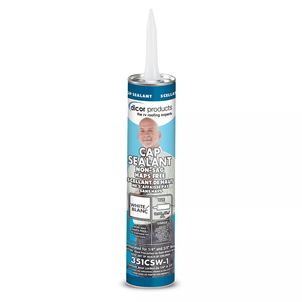 Dicor Cap Sealant, 10-oz. Tube, White