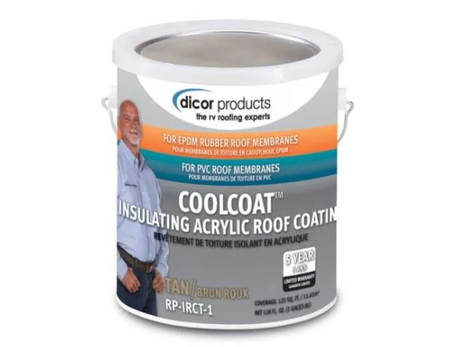 Dicor CoolCoat Part 2 for EPDM Rubber Roofing, Tan• RP-IRCT-1