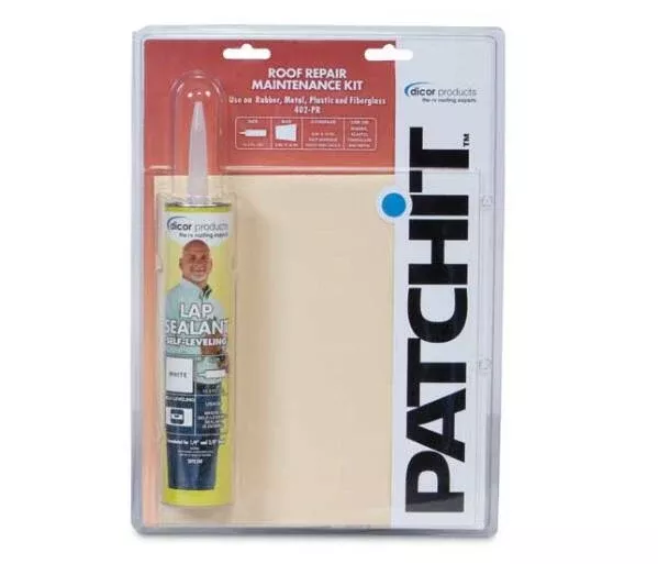 Dicor Patchit Polymer Non-Sag White Sealant with Patch 10 oz• 402-PR