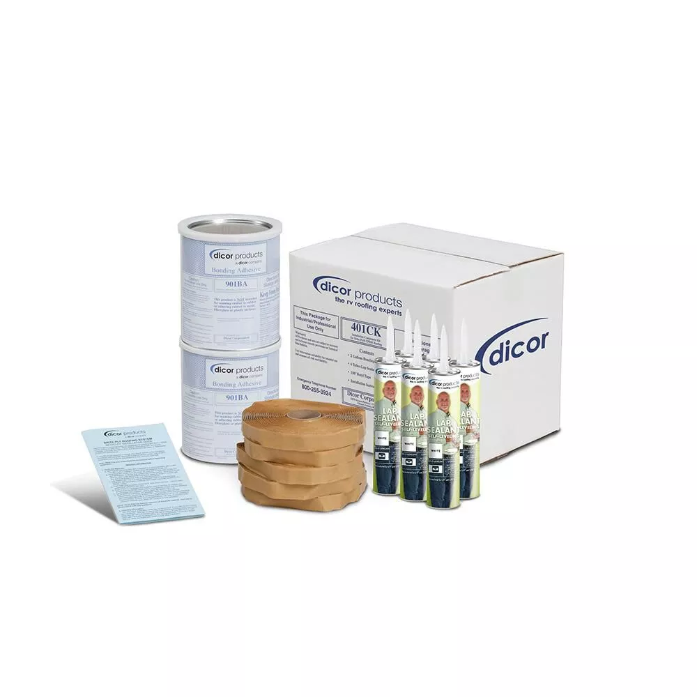 Dicor Rubber Roof Installation Kit, Tan