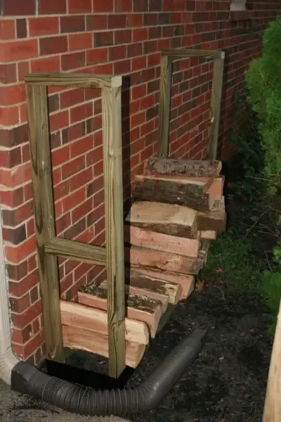 DIY Outdoor Firewood Storage Rack