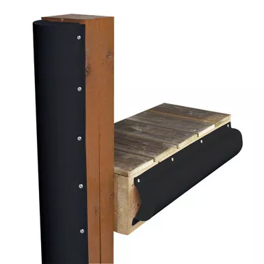 Dock Edge Black 6-Foot Capped Piling Bumper