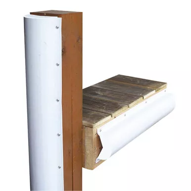 Dock Edge White 6-Foot Capped Piling Bumper