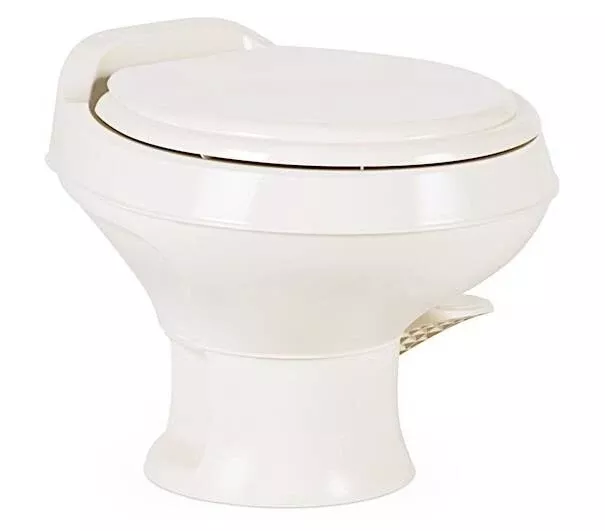 Dometic 300 Series Lightweight Low Profile RV Toilet - Bone• 302301673