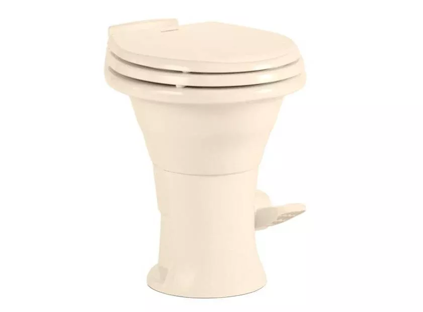Dometic 310 Series Round Ceramic Standard Height RV Toilet – Bone• 302310083
