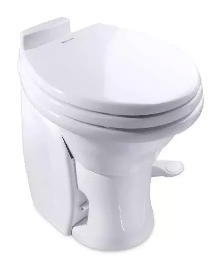 Dometic 7640 Master Flush Ceramic Toilet, White• 304764001