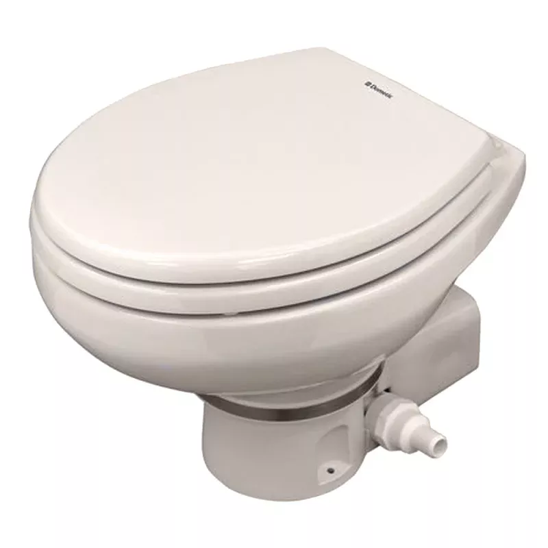 Dometic MasterFlush 7160 Bone Electric Macerating Toilet w/Orbit Base – Raw Water