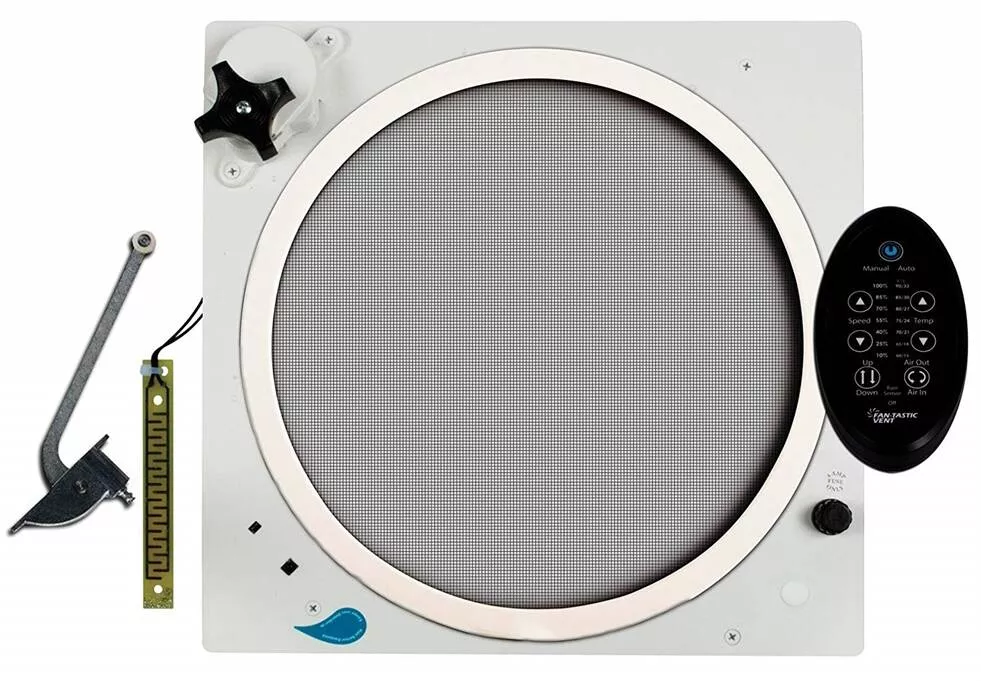 Dometic White Base With Smoke Dome Roof Vent Upgrade Kit• 807359