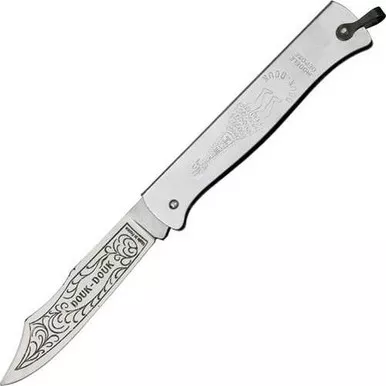 Douk-Douk Silver 4.38 Inch Carbon Steel Folding Knife