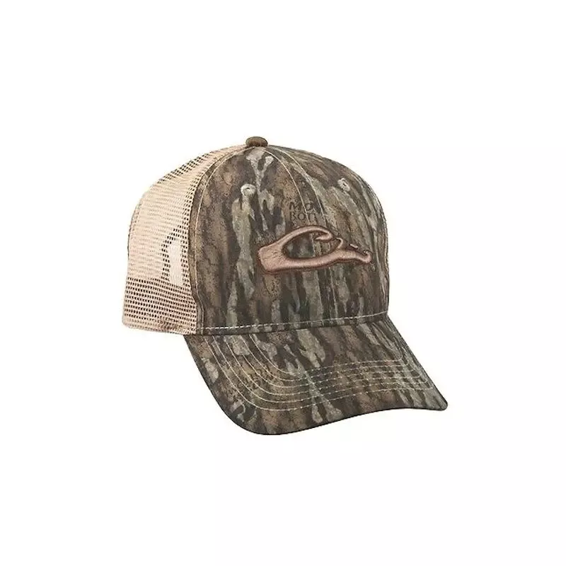 Drake Mesh-Back Raised Logo Camo Cap One Size