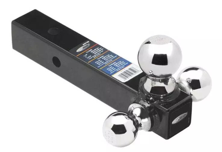 Draw-Tite Tri-ball Ball Mount, 2" Solid Shank with Chrome 1-7/8", 2" & 2-5/16" Balls• 80799