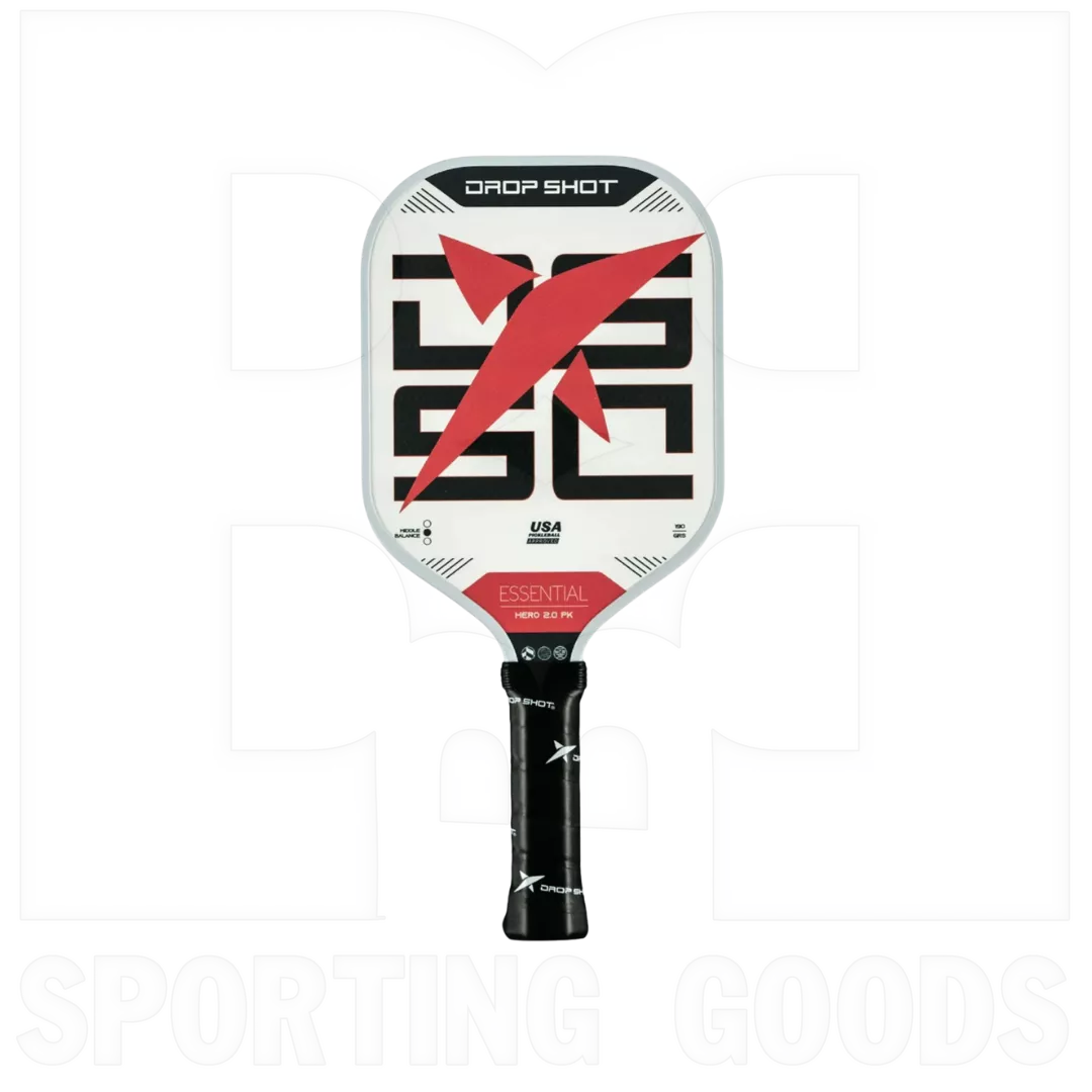 Drop Shot Pickleball Paddle Hero 2.0 White/Red