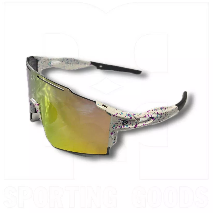 Dux Sports Sunglasses White/Pink Dotted