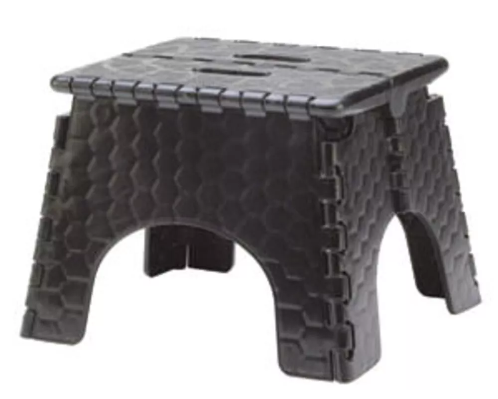 E-Z Foldz Folding Step Stool, 9" - Black