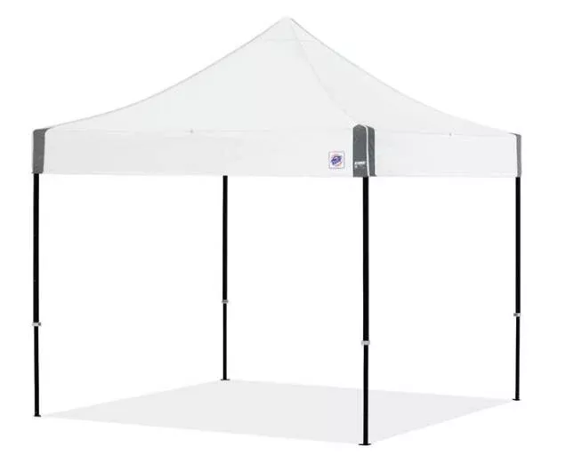 E-Z Up Eclipse 10′ x 10′ Shelter – White Top / Black Steel Frame• EC3STL10KFBKTWH