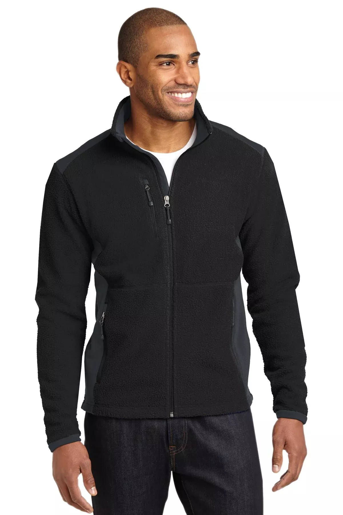 Eddie Bauer Men’s Full-Zip Sherpa Fleece Jacket