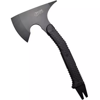 Elite Tactical Black Stainless Tactical Axe with Pry Bar