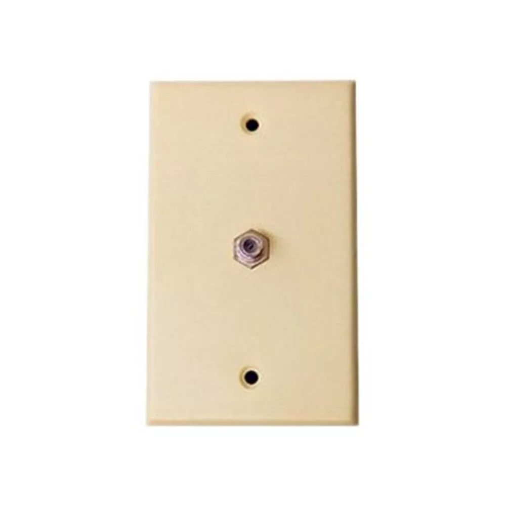 Exterior 75-Ohm TV Outlet, AC Passive - Ivory