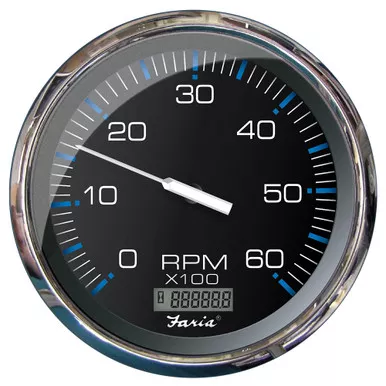 Faria Beede Chesapeake Black 5-Inch Tachometer