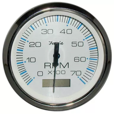Faria Beede Chesapeake White 4" 7000 RPM Tachometer