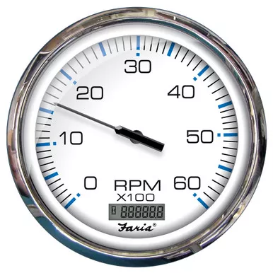 Faria Beede Chesapeake White 5-Inch Tachometer