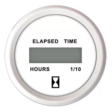Faria Beede Dress White 2" Digital Hourmeter Gauge