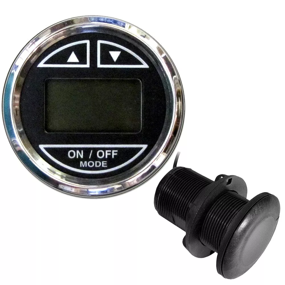 Faria Chesapeake Black 2 Depth Sounder w/Thru-Hull Transducer