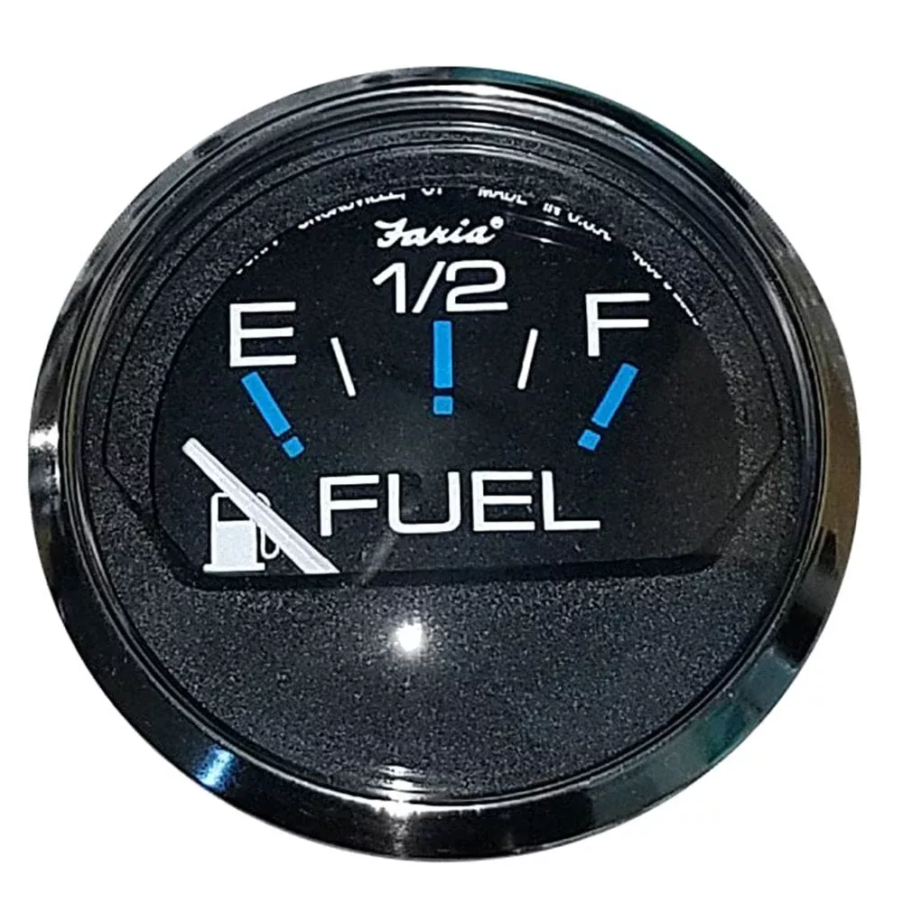 Faria Chesapeake Black 2″ Fuel Level Gauge (E-1/2-F)
