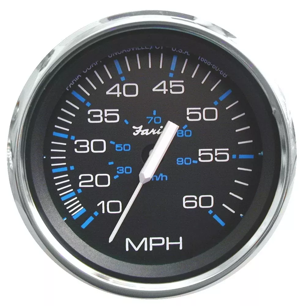 Faria Chesapeake Black 4″ Speedometer – 60MPH (Pitot)