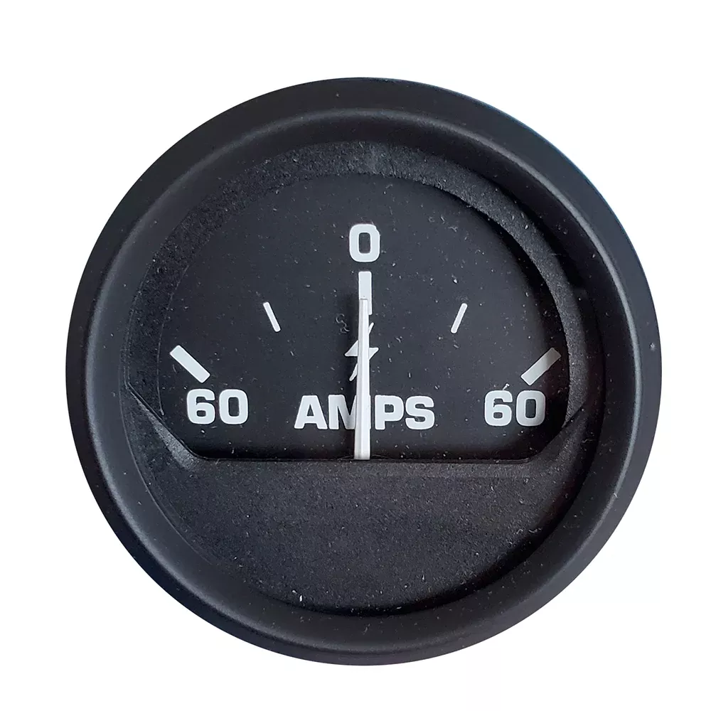 Faria Euro Black 2″ Ammeter Gauge (60-0-60 AMP) | 12822