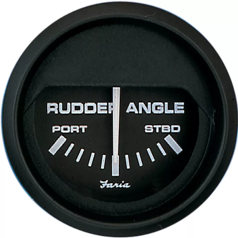 Faria Euro Black 2 Rudder Angle Indicator